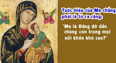 Được ơn chữa lành nhờ Mẹ Hằng Cứu Giúp