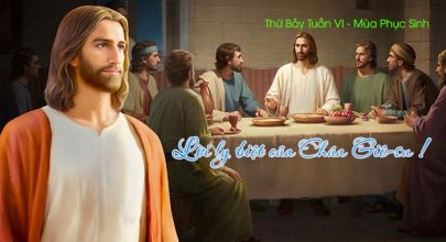 Lời ly biệt của Chúa Giê-su !