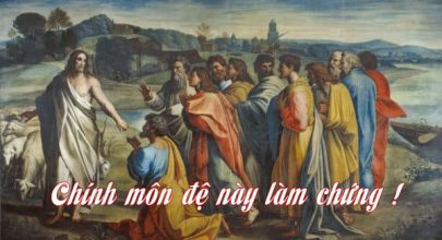 Chính môn đệ này làm chứng !
